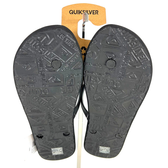 Quiksilver Men Java Slash Logo Flip-Flops Size 12 Blue Sandals New with Tags - Picture 10 of 12